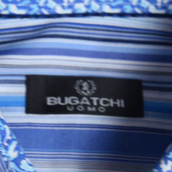 Bugatchi Men's Shirt Flip Cuff Long Sleeve Stripes & Paisley Luxurious XXXL 3XL - Picture 3 of 10
